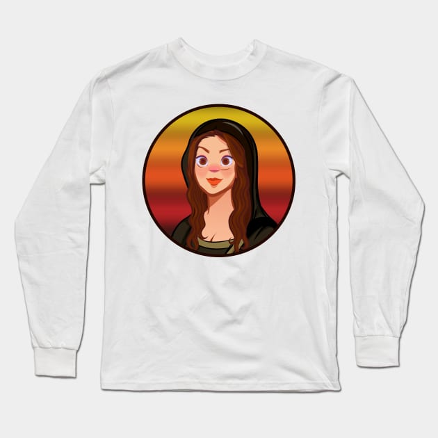 Mona Lisa by Leonardo da Vinci Long Sleeve T-Shirt by timegraf